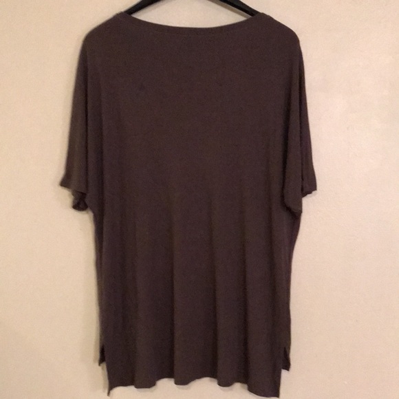 Anthropologie H Bordeaux ribbed Tee - S - Picture 4 of 5